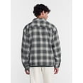 thumbnail image 3 of No Boundaries Boxy Cotton Plaid Flannel with Long Sleeves, Men's and Big Men's XS-4XLT, 3 of 5