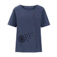 thumbnail image 4 of Birdeem Mode Femmes Été Ample Imprimé T-Shirt à Col Rond Manches Courtes Blouse Décontractée, 4 of 5