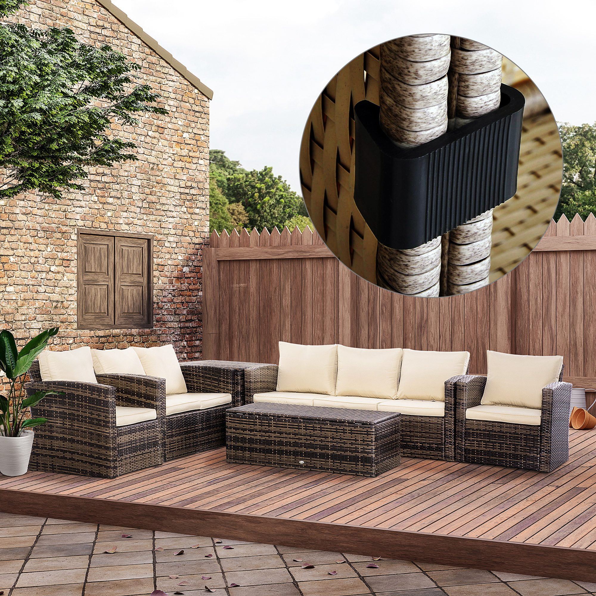 Furniture Clips, Outdoor Sectional Couch Connectors, Wicker Furniture/Chair Clamps for a Module Patio Sofa, Set of 10