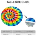 thumbnail image 6 of Colorful Tie Dye Rainbow Pattern Round Fitted Tablecloth with Elastic Edge,Dining Table Cover Waterproof,Outdoor Round Tablecloth for Camping,Dining,Indoor and Outdoor, 6 of 7