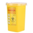 thumbnail image 1 of Tattoo Medical Plastic Sharps Container Biohazard Needle Disposal 1L Size Waste Box Yellow, 1 of 8
