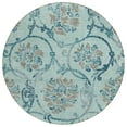 thumbnail image 2 of Addison Rugs Chantille Indoor/Outdoor Traditional Floral Teal Washable Round Rug, 8' x 8', 2 of 6