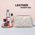 thumbnail image 4 of Numbers math color Makeup Bag, Large Capacity Travel Cosmetic Bag for Women Girls- Travel Toiletry Bag Leather Portable Waterproof Makeup Case Organizer with Handle, 4 of 4