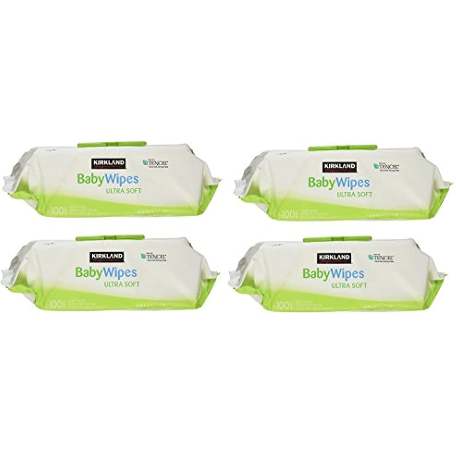 Kirkland Signature Baby Wipes, Trdarz, 4 Pack(100 Wipes)