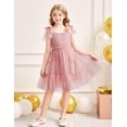 thumbnail image 5 of Arshiner Girls Dresses Summer Sleeveless Bow-Tie Straps Formal Fancy Party Birthday Tulle Dress, 5 of 6