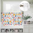 thumbnail image 3 of Summer Ocean Shell Colorful Curtain Tier and Valance Set 3 Piece, Nautical Sea Conch Seamless 3-inch Rod Pocket Window Tier Curtains Valance for Kitchen Living Room, 3 of 9