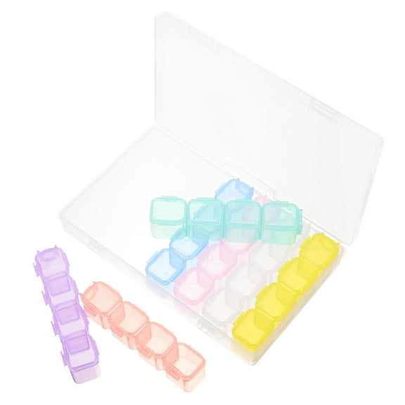 KALLORY Jewelry Storage Box with Multiple Compartments Earring Organizer Holder Assorted Colors 1 Set