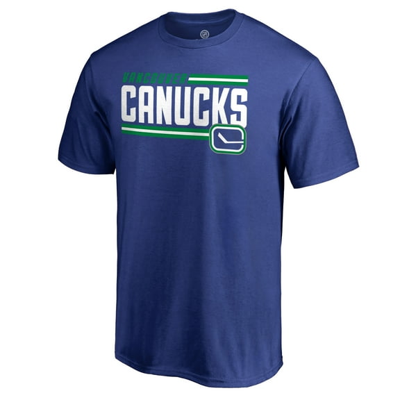 Men's Royal Vancouver Canucks Iconic Collection On Side Stripe T-Shirt