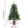 thumbnail image 4 of vidaXL Artificial Christmas Tree Lifelike Needles 65 cm Green, 4 of 5