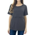 thumbnail image 2 of Women's Maternity Nursing Tops Clothes Breastfeeding T-Shirts 3-Pack, 2 of 8