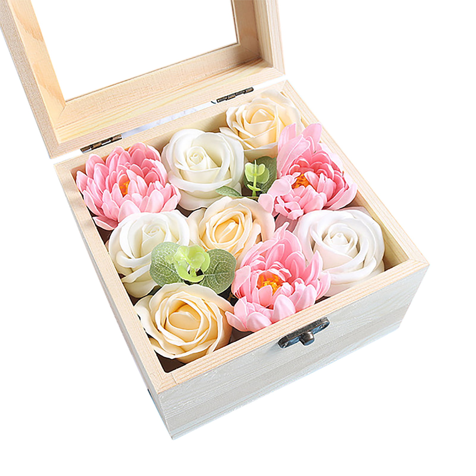 PRETYZOOM 1 Box Artificial Soap Carnation Flower Gift Box Mother's Day Flower Gift Anniversary Supplies