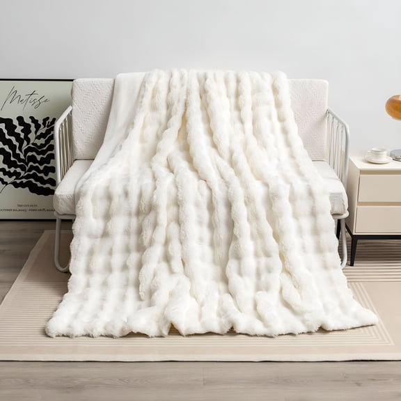 AUQ 2026 New Luxurious Minky Blankets | Super Soft,Fuzzy,And Fluffy Faux Fur | Preppy Couch Covers & Throw Blankets | Ideal for Adults,Kids,Teens