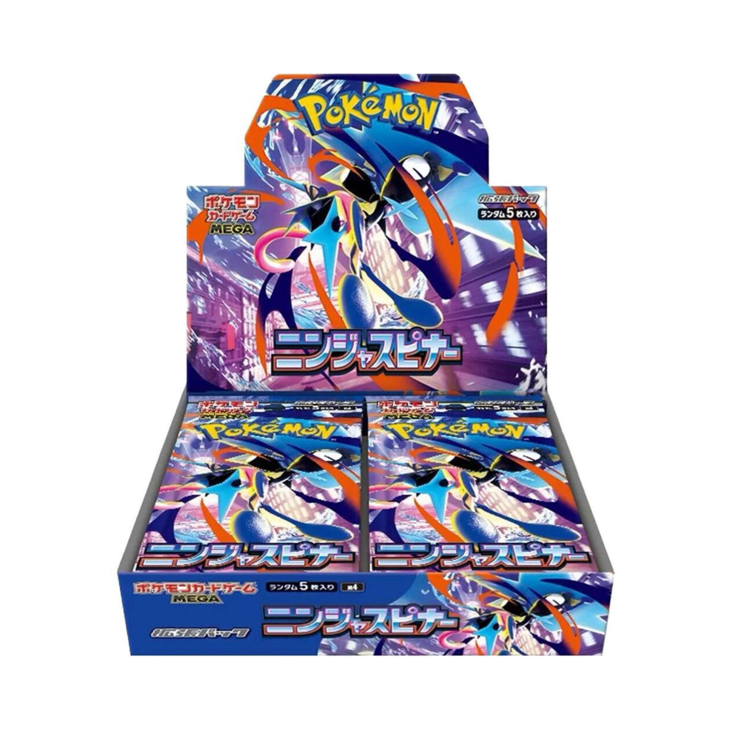 Pokemon TCG Mega Ninja Spinner Booster Box Japanese Sealed Trading Card Game Box