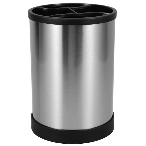 Organizador de utensilios de cocina, soporte giratorio para cubiertos, soporte de metal giratorio para vajilla.