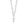 thumbnail image 2 of Gem Stone King Made in Italy 925 Sterling Silver Heart Chain Pendant Necklace for Women with Dangling Initial F Letter Charm with Moissanite, 2 of 4