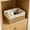 A, variant on Lace Trim Floral Lined Hand Woven Rattan Storage Bin, Rectangular Rustic Decor Organizer for Bathroom Bedroom Kitchen Office Sundries