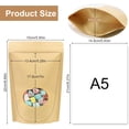thumbnail image 2 of SumDirect 100 Pcs Sacs en Papier Kraft avec Fermeture Éclair, Sacs de Scellage Réutilisables avec Fenêtre Transparente et Encoche de Déchirure pour Stocker, Cookie, Aliments Secs, Collation (5.9x 8.6 Pouces-100 Pcs), 2 of 7