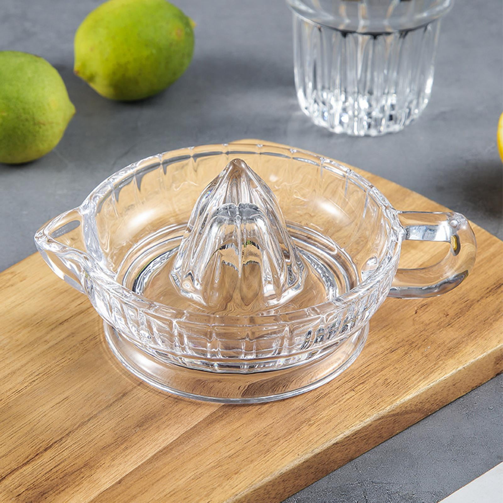 Shangren Glass Manual Lemon Juicer Orange Squeezer Juice Extractor Fruit Juicer Cocktail Clear 17cm X 7.3cm