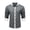 Gray, variant on Men's Relaxed Fit Embroidered Collar Casual Shirt - Long Sleeve Button-Down for Everyday Wear