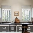 thumbnail image 4 of Leaves Of Green Plants Kitchen Curtain Valance 3 Piece Set Short Curtain Sink Window Decor 36 Inch Small Window Treatment Tier 27.5x36 Length, 4 of 6