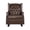 Dark Brown PU, variant on JUYG Nursery Rocking Chair with Wingback, Solid Wood Frame