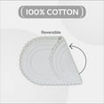 thumbnail image 5 of Better Trends 20" x 32" Oval Shape Bath Mat 100% Cotton Bathroom Rug Water Absorbent Bath Rug Machine Washable (White) Lilly Crochet Collection, 5 of 6