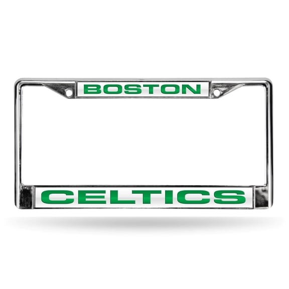 Boston Basketball Celtics Chrome Metal License Plate Frame Holder
