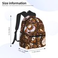 thumbnail image 4 of Mochila con diseño de granos de café, limón, avellanas y galletas de chocolate, ideal para portátiles, viajes, senderismo, negocios, para mujeres y hombres., 4 of 5