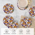 thumbnail image 5 of XMXY Drink Coasters with Holder for Coffee Table, Cartoon Gothic Halloween Absorbent Ceramic Cups Coaster Sets 6 Pack, 4 Inches Round Shape, 5 of 9