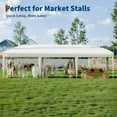 thumbnail image 3 of Danolapsi 10x30 Pop Up Canopy,Heavy Duty Outdoor Canopy Tent with Portable Roller Bag - 3 Adjustable Height, 4 Weight Bags, 8 Stakes & 6 Guy Ropes Included, 3 of 7