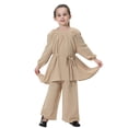 thumbnail image 4 of Vividxx Girls Abaya Dress Sets Loose Flowy Pants Outfits Sets For Everyday Wear Clothing Southeast Asian Style Comfortable Kids Outfits Sets Solid Color Toddler Fashionable Dailywear, 4 of 8