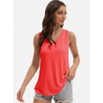 thumbnail image 3 of 3-pack Deep pink Womens Tank Tops V Neck Summer Trendy Casual Loose Fit Flowy Sleeveless Shirts, 3 of 6