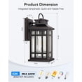 thumbnail image 3 of OPAXIS ORB Dusk to Dawn Outdoor Lighting, Oil Rubbed Bronze Waterproof Exterior Light Fixtures, 100% Aluminum Anti-Rust Outside Lights for House, Porch, Garage, 3 of 11