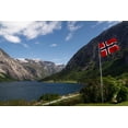 thumbnail image 2 of Norwegian Flag Hardangerfjord Norway Wall Mural by Wallmonkeys Peel and Stick Graphic (18 in W x 12 in H) WM208703, 2 of 4