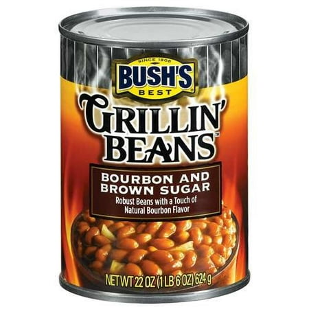 (4 Pack) Bush's Grillin' Beans, Bourbon & Brown Sugar, 22 (Best Bourbon Baked Beans Recipe)