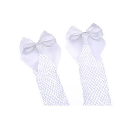 

Farrubbyine8 kids baby girls Sheer Fishnet Net Mesh Ankle High Bowknot socks