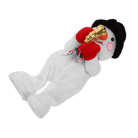 OUNONA Christmas Snowman Plush Toy Electric Musical 1Pack