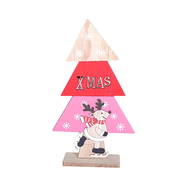 Hot6sl Ofertas Del Día Adorno Navideño de Madera para Árbol de Navidad, Decoración Del Hogar, Regalos de Navidad