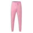 thumbnail image 3 of Baqcunre Male Casual Fitness Running Trousers Drawstring Loose Waist Solid Color Pants Pocket Loose Fleece Sweatpants,XL,Mens Sweatpants,Men'S Pants,Joggers For Men,Mens Sweatpants With Pockets,,Pink, 3 of 8