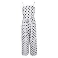 thumbnail image 4 of Mameluco de Mujeres Polka Dots Sin Cinturón de Pierna Confortable Suave Relajante S Salvador Mono de pierna ancha de mujer, 4 of 10