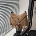 thumbnail image 6 of SPEKSEE Tassel Shoulder Bag PU Cowgirl Purse Boho Western Purse Solid Color for Women Travel Shopping Daily Use, 6 of 9