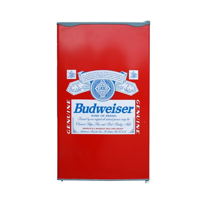 Budweiser 3.2 cu. ft. Refrigerator FR320, Red, Flush Back Design With