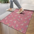 thumbnail image 4 of Pink Unicorn Floral Pattern Door Rugs,Washable Non Slip Door Mats Indoor,Decorative Door Mats,Entry Mat Indoor for Entrance,Bedroom,Kitchen,Bathroom,17"x30", 4 of 6