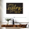 thumbnail image 3 of Elephant Stock Adventure Awaits Gold Wall Art - Horizontal Canvas Wall Art - Living Room Wall Decor - Inspirational And Typography Canvas - Gray And Yellow Decor By Kimberly Allen - 36" x 24", 3 of 8