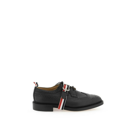 

Thom browne grained leather wingtip with tricolour ribbon