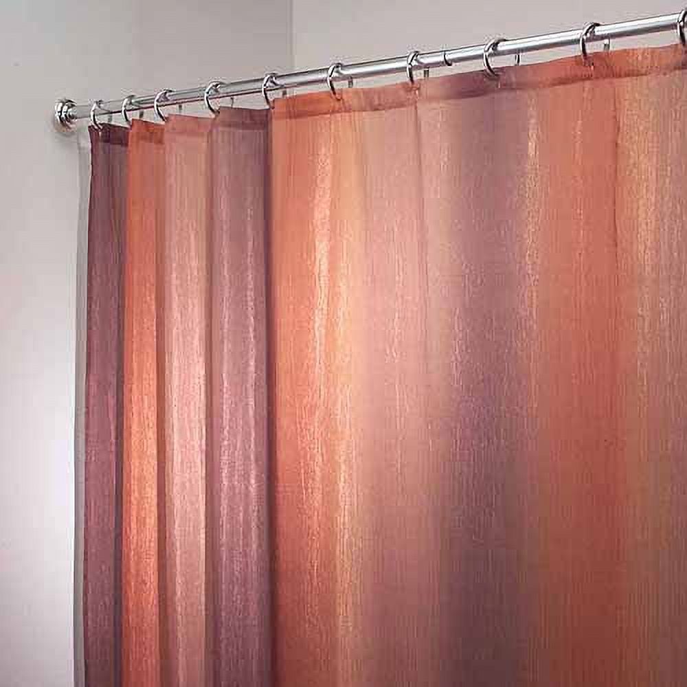 InterDesign Ombre Fabric Shower Curtain, Standard 72" x 72", Brown/Gold - image 2 of 4
