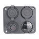 thumbnail image 3 of Panel de interruptores con cargador USB dual, adaptador para automóvil 4 en 1, toma de 12 V con voltímetro LED, interruptor de encendido/apagado, panel de encendedor de cigarrillos para, 3 of 7