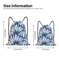 thumbnail image 2 of Xecao Blue Shells Pattern Sports Drawstring Backpack - String Swim Gym Bag with Wet Proof Pocket for Women&Men-Small, 2 of 6