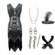 thumbnail image 5 of Vestido vintage de los años 20, vestido de fiesta con borlas y lentejuelas y cuentas para mujer, 5 of 6