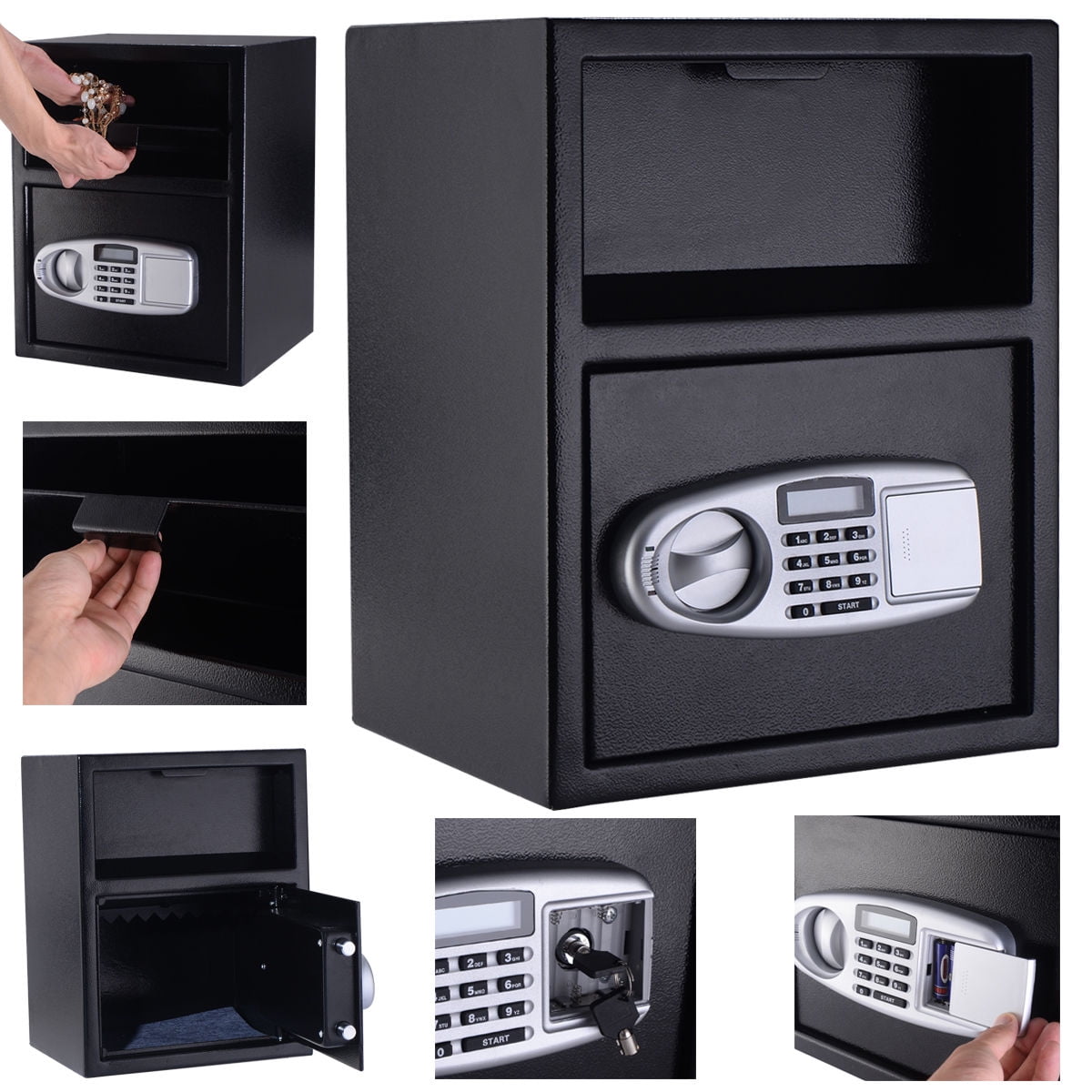 Costway Large Digital Electronic Keypad Lock Security Gun Safe Box Home Office 